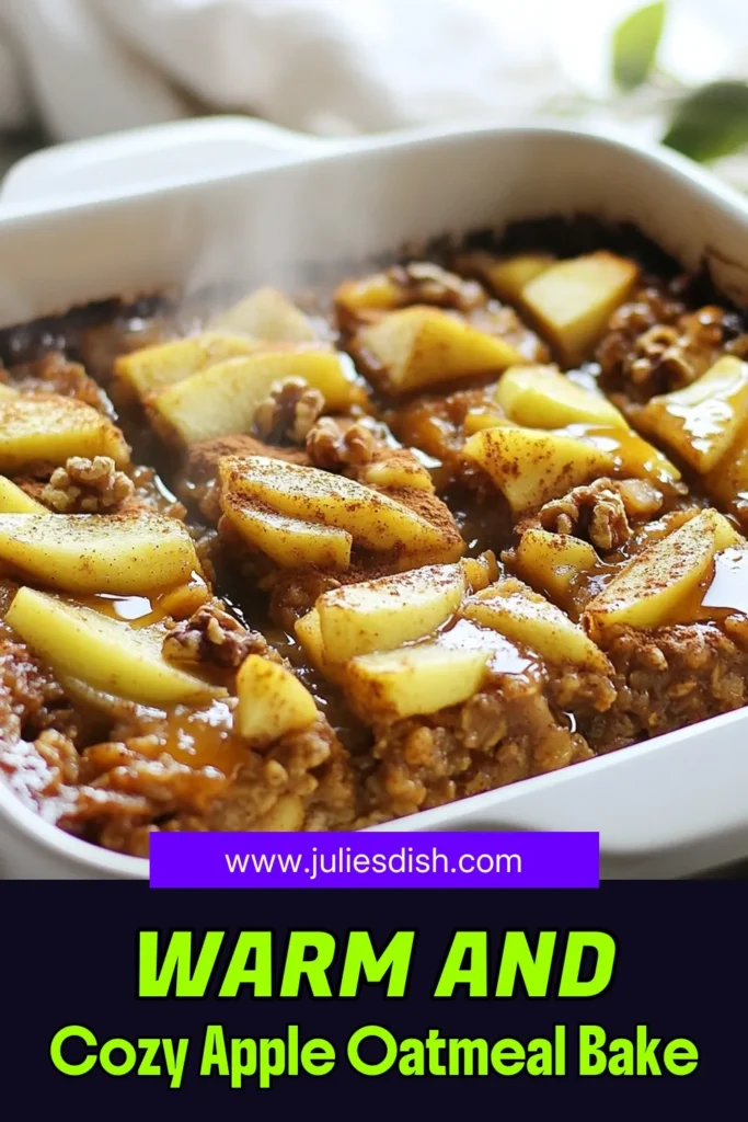 Enjoy a deliciously healthy start to your day with this Apple Cinnamon Baked Oatmeal recipe! Perfect for busy mornings, this easy oatmeal bake features rolled oats, fresh apples, and the rich sweetness of maple syrup, making it one of the best healthy breakfast ideas. Indulge in a warm, comforting bowl that's naturally sweet and full of flavor. Save this recipe for a nutritious breakfast everyone will love! #AppleCinnamonOatmeal #BakedOatmealRecipe #HealthyBreakfastIdeas #EasyOatmealBake