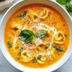 Creamy Tomato Basil Tortellini Soup Flavorful Delight