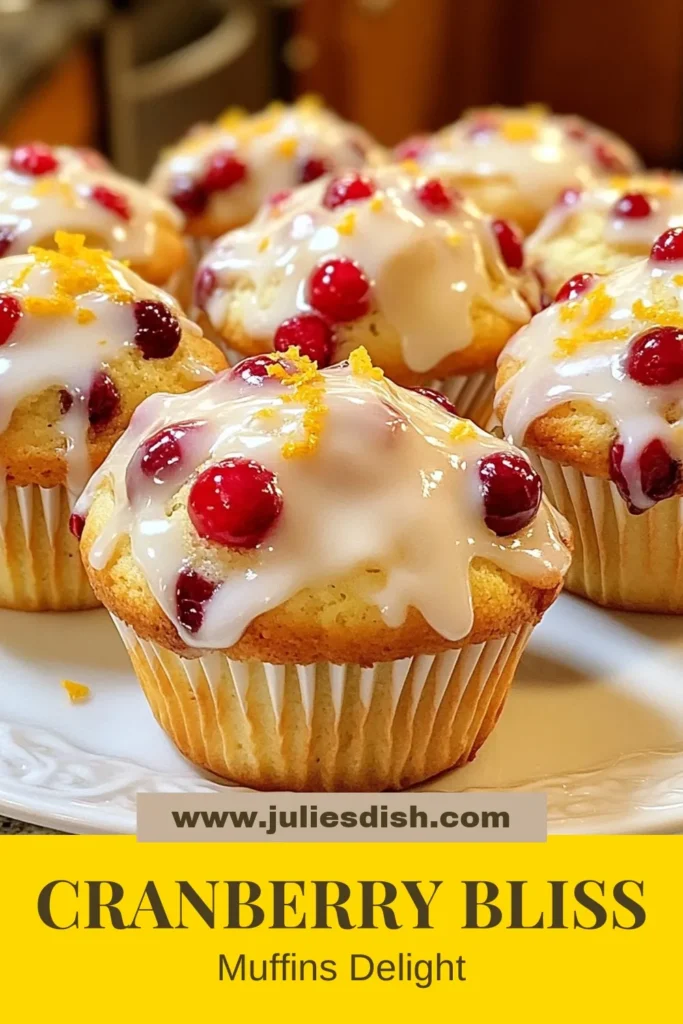 Indulge in these delightful Cranberry Orange Muffins, perfect for the holidays! This easy muffin recipe combines fresh cranberries and zesty orange for a flavorful treat. Try these Cranberry Bliss Muffins with walnuts for added crunch. Ideal for festive gatherings or a cozy breakfast, these Orange Cranberry Muffins are sure to be a hit! Save this delicious recipe now! #CranberryMuffins #HolidayMuffins #EasyMuffinRecipe #CranberryBlissMuffins