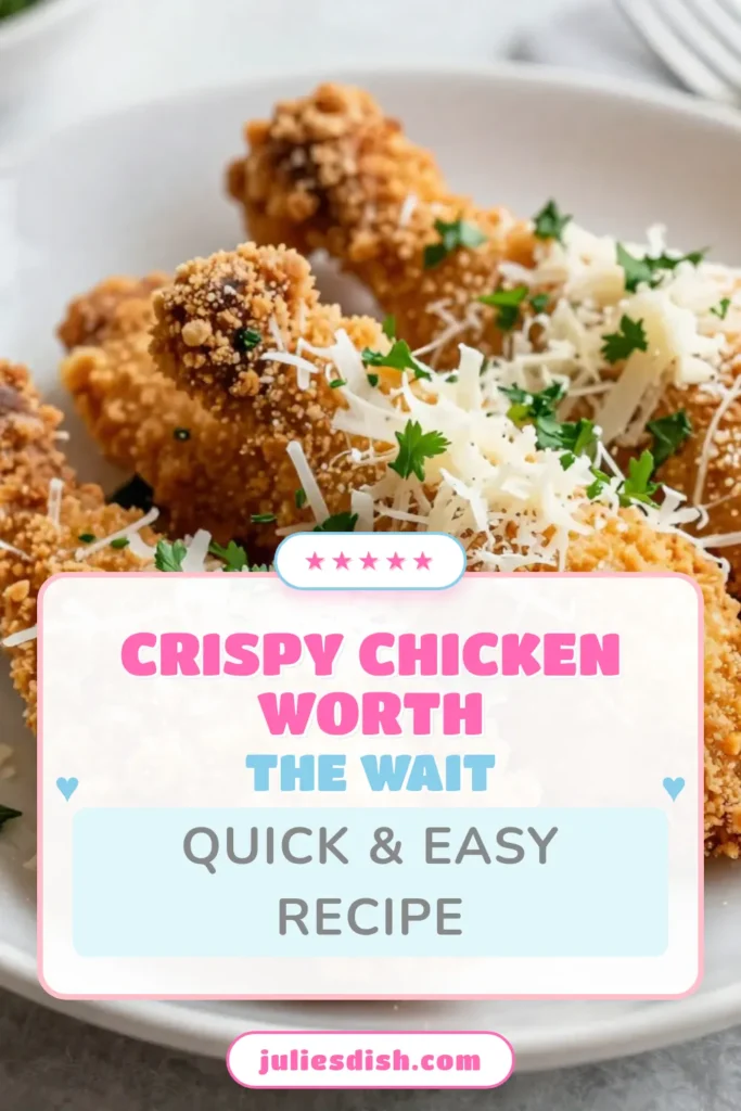 Looking for a delicious and easy chicken dinner? Try this crispy Parmesan chicken recipe that's sure to delight! This baked chicken breast recipe features tender chicken coated in a flavorful Parmesan chicken bake, perfect for any Italian chicken recipe lover. In just 45 minutes, you’ll have a satisfying meal to impress your family. Don’t miss out on this easy dish—save it now! #CrispyParmesanChicken #BakedChickenBreastRecipe #ItalianChickenRecipe #EasyChickenDinner
