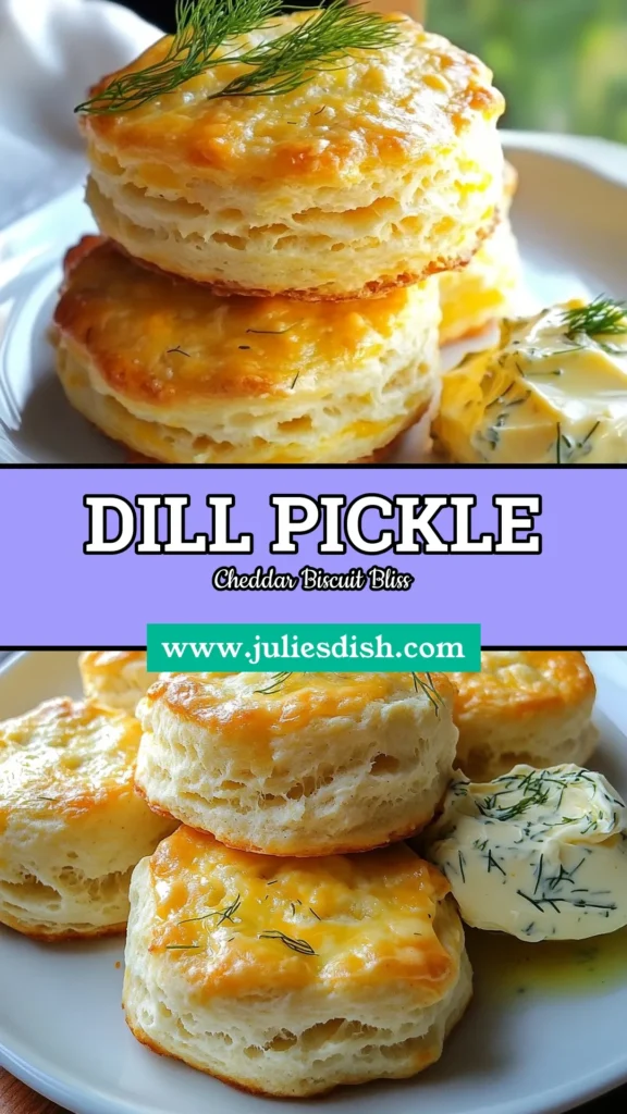 Discover a delicious twist with these Dill Pickle Cheddar Biscuits, featuring unique biscuit flavors that elevate your snacking game. This easy biscuit recipe combines sharp cheddar cheese biscuits and tangy dill pickles for a savory treat. Perfect for parties or as a comforting side dish, these dill pickle biscuits are sure to impress. Try this standout savory biscuit recipe today! Save and share the joy! #BiscuitRecipe #SavorySnacks #CheddarBiscuits #UniqueFlavors