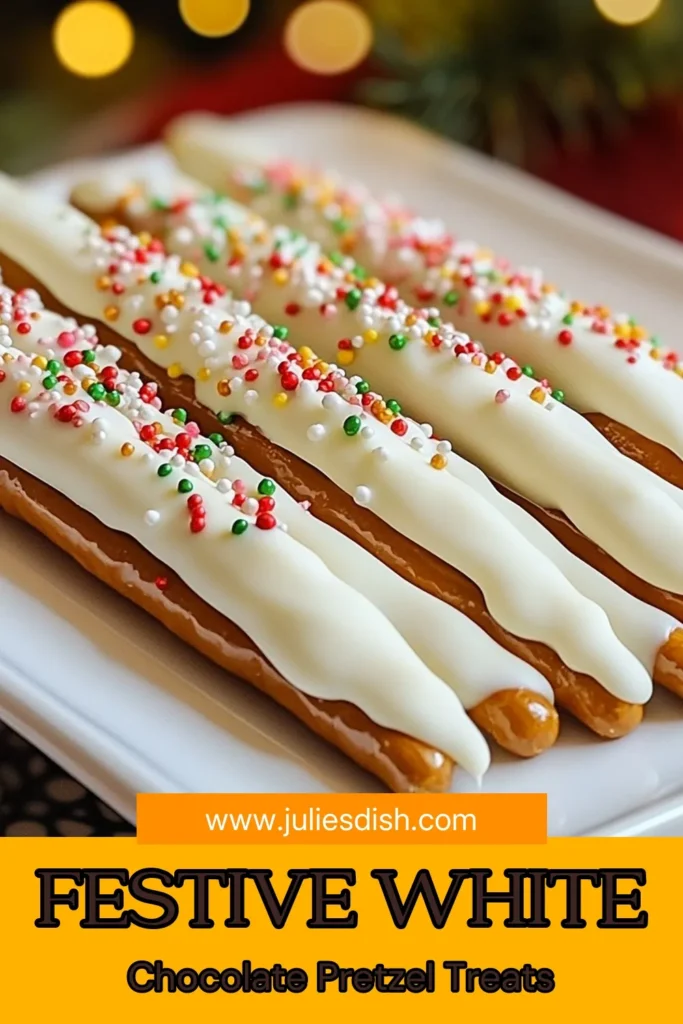 Indulge in the perfect holiday snack with these delightful White Chocolate Peppermint Pretzel Rods! These easy Christmas desserts combine crunchy chocolate-dipped pretzel rods with crushed peppermint candies for a festive treat everyone will love. Ideal for gatherings or as gifts, they are simple to make and a must-try for your holiday recipes. Get your family in the kitchen and start creating these festive candy cane treats today! #HolidaySnacks #EasyDesserts #ChocolateDipped #ChristmasTreats
