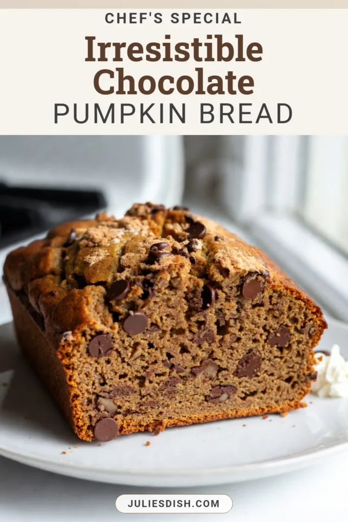 Indulge in the ultimate fall treat with this delicious chocolate chip pumpkin bread recipe! This decadent pumpkin dessert combines rich chocolate chips with flavorful spices, making it a must-have in your fall baking recipes. Perfect for breakfast or a cozy snack, this chocolate chip bread with pumpkin is sure to impress. Ready to bake? Save this recipe for your next autumn gathering! #ChocolateChipPumpkinBread #FallBaking #PumpkinBreadRecipe #DecadentDesserts