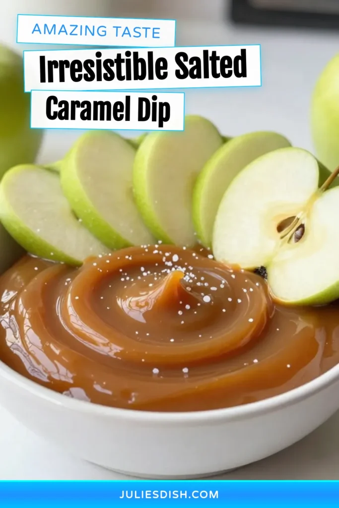 Indulge in this delightful salted caramel apple dip that's sure to impress! This apple dip recipe is simple to make, featuring a rich easy caramel dip that's perfect for your next gathering. Serve it as a salted caramel dessert alongside fresh apple slices for a delicious treat. Try this homemade apple dip for a sweet twist at your next party! Save this recipe for the ultimate dessert experience! #SaltedCaramelAppleDip #AppleDipRecipe #EasyCaramelDip #SaltedCaramelDessert