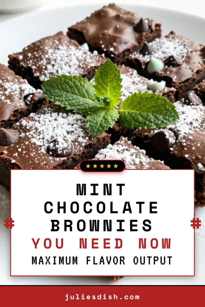 Indulge in these delicious mint chocolate brownies for a sweet treat that's perfect for any occasion. This easy brownie dessert features a fudgy brownie recipe with rich chocolate and a refreshing mint twist. Perfect for chocolate mint lovers, these homemade brownies with mint are sure to impress. Bake a batch today and experience the ultimate in chocolate mint treats! Save this recipe for later! #MintChocolateBrownies #FudgyBrownieRecipe #EasyBrownieDessert #ChocolateMintTreats