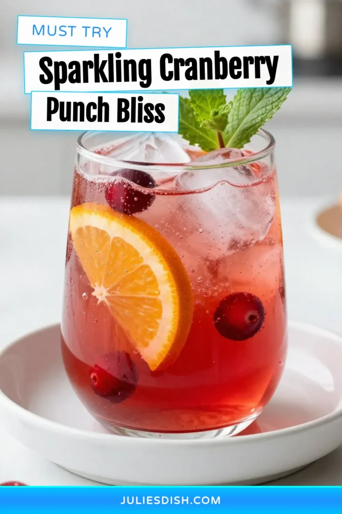 Refresh your holiday gatherings with this sparkling cranberry punch, a delicious addition to your festive celebration. This non-alcoholic party drink is perfect for everyone, featuring fruity cranberry cocktails that are both tasty and visually appealing. Ideal for any occasion, this drink is easy to prepare, making it one of the best holiday punch recipes. Try this delightful recipe today and impress your guests! #CranberryPunch #HolidayDrinks #NonAlcoholicPunch #PartyBeverages