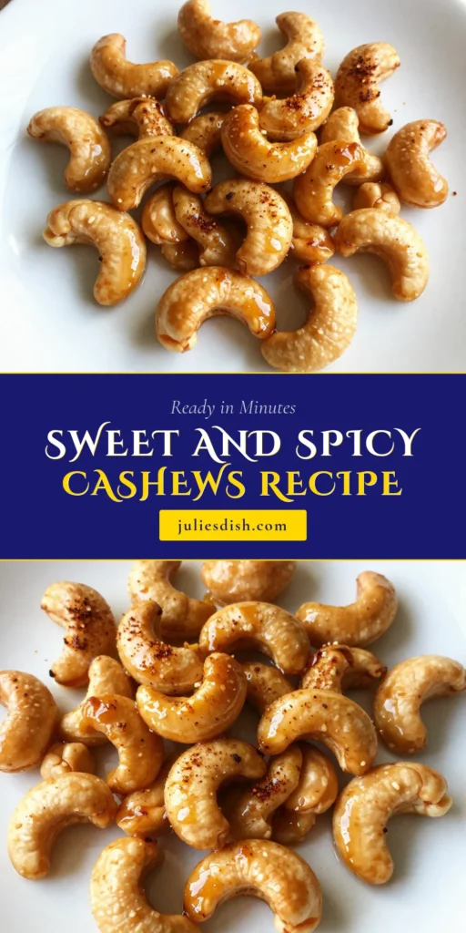 Discover the irresistible Sriracha honey roasted cashews! This spicy cashew snack recipe is perfect for any occasion, and it's incredibly easy to make. In just 30 minutes, you can whip up these honey glazed nuts that add a kick to your snacking routine! Perfectly oven roasted spicy cashews await you—get ready to impress your friends at the next gathering. Save this recipe now and enjoy a deliciously spicy treat! #Snacks #Cashews #HealthyEating #OvenRoasted