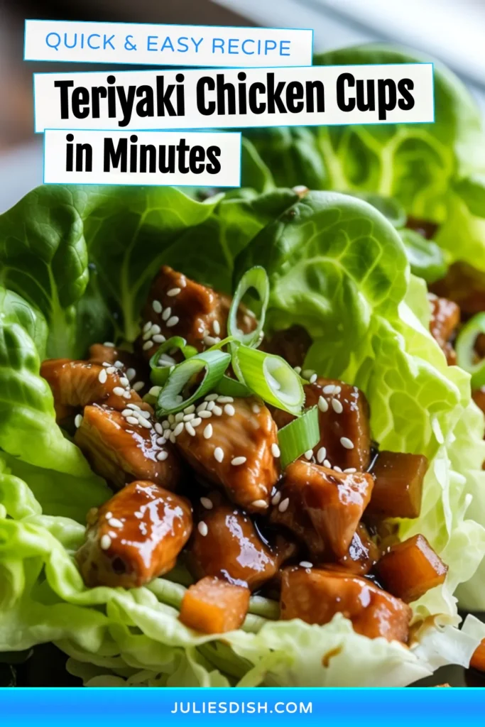 Discover the ultimate Teriyaki chicken recipe with these delicious lettuce cups! Perfect for healthy chicken wraps, these Asian-inspired appetizers are packed with flavor and low-sodium teriyaki chicken. Simply marinate, sauté, and serve in crisp lettuce leaves for a refreshing meal. Ideal for gatherings or a light dinner, these healthy wraps are sure to impress. Save this easy lettuce cups recipe for your next culinary adventure! #TeriyakiChicken #HealthyWraps #AsianAppetizers #LettuceCups