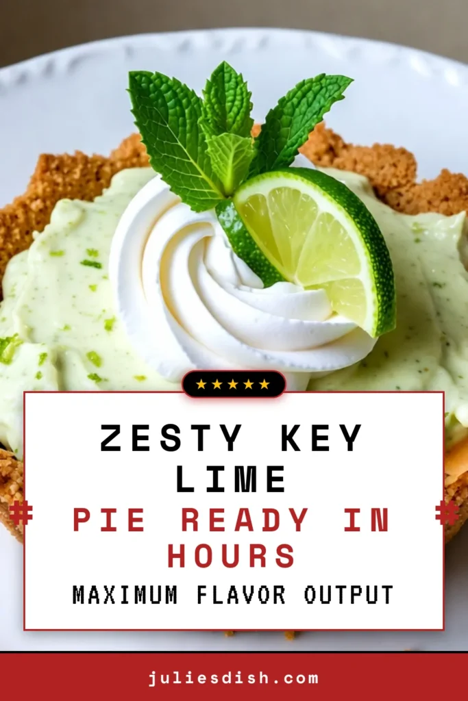 Indulge in this zesty no-bake key lime pie, the perfect easy key lime pie recipe for a tropical treat! Combining silky key lime filling with a crunchy graham cracker and coconut crust, this no-bake key lime pie will transport your taste buds to paradise. Quick to prepare and bursting with flavor, it's ideal for any occasion. Save and try this coconut key lime pie today! #NoBakeKeyLimePie #EasyKeyLimePieRecipe #TropicalPieRecipe #ZestyKeyLimeDessert