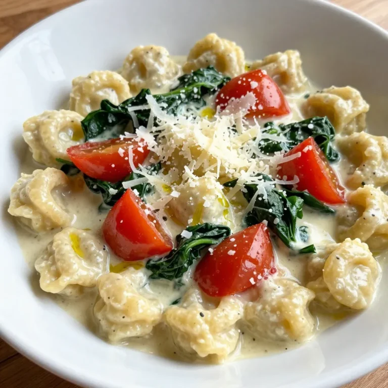 - 500g gnocchi - 2 tablespoons olive oil - 3 cloves garlic, minced - 1 can (400g) diced tomatoes - 1 cup heavy cream - 150g fresh spinach - 1 teaspoon dried basil - 1 teaspoon dried oregano - Salt and pepper to taste - Grated Parmesan cheese for serving - Additional herbs and spices - Substitute options for dietary restrictions - Large pot - Skillet - Cooking utensils Gather these ingredients to create a cozy meal. Each one plays a key role in the dish. Gnocchi serves as the comforting base. Olive oil adds richness, while garlic brings great flavor. Diced tomatoes create a tasty sauce, and heavy cream makes it creamy. Fresh spinach adds color and nutrients. Dried herbs like basil and oregano enhance the taste. Parmesan cheese gives a savory finish. Feel free to mix in other herbs or spices based on your taste. If you need substitutes, try gluten-free gnocchi or coconut cream for a dairy-free option. Also, make sure you have a large pot and a skillet ready. These tools help you cook and combine everything smoothly. Enjoy the process of making this delightful meal! {{ingredient_image_1}} Start by boiling water in a large pot. Add a pinch of salt to the water. This helps the gnocchi taste better. Once the water boils, add the gnocchi. Cook them according to the package instructions. Watch for the gnocchi to float. This usually takes about 2-3 minutes. When they float, they are ready. Drain the gnocchi and set them aside. In a large skillet, heat 2 tablespoons of olive oil over medium heat. Add 3 cloves of minced garlic. Sauté the garlic for 1-2 minutes until it smells good. Make sure not to burn the garlic; it can taste bitter. Next, pour in 1 can of diced tomatoes with their juices. Stir this mixture and let it simmer for 5 minutes. This helps the flavors mix well. Now it's time to add 1 cup of heavy cream, 1 teaspoon of dried basil, and 1 teaspoon of dried oregano. Cook this for another 3-5 minutes. You want the sauce to get warm and start to thicken. Add 150 grams of fresh spinach to the skillet. Cook until the spinach wilts, which takes about 2-3 minutes. Gently fold the cooked gnocchi into the creamy sauce. Stir them carefully to coat them well. Season the dish with salt and pepper to your taste. Remove the skillet from heat and let it sit for a minute. This helps the sauce stick to the gnocchi. Serve the dish hot. Top it with freshly grated Parmesan cheese for extra flavor! How to properly cook gnocchi To cook gnocchi, start with a large pot of water. Add a pinch of salt. Bring it to a rolling boil. Once boiling, add the gnocchi. Watch for them to float. This means they are done, usually in 2-3 minutes. Drain them quickly and set aside. This keeps them soft and fluffy. Preventing the sauce from curdling To keep your sauce smooth, don't let it boil. After adding the cream, lower the heat. Stir gently to mix well. Adding cream slowly helps too. Always use fresh cream for the best results. Serving suggestions for a beautiful plate For a lovely presentation, use deep bowls. Place the gnocchi in the center. Add extra spinach on top. This adds color and texture. A sprinkle of Parmesan cheese brightens the dish. Drizzle a little olive oil for shine and richness. Garnishes to enhance flavor and appearance Fresh herbs make a great garnish. Try basil or parsley for a pop of green. You can also use a few pine nuts for crunch. They add extra flavor and look nice on the plate. Using fresh vs. dried herbs Fresh herbs bring a brighter flavor. They are great for garnishing too. Dried herbs work well when cooking. They are easy to keep on hand. Use about one-third of the amount of dried herbs compared to fresh. Suggestions for additional ingredients You can add proteins like grilled chicken or shrimp. They make the dish heartier. For extra veggies, try mushrooms or bell peppers. They add color and taste. Feel free to mix and match based on your taste! Pro Tips Choose Fresh Gnocchi: For the best texture and flavor, opt for fresh gnocchi rather than frozen or dried. Fresh gnocchi will elevate the dish significantly. Balance the Cream: If you prefer a lighter sauce, substitute half of the heavy cream with vegetable or chicken broth to maintain creaminess while cutting down on calories. Season at Every Step: Taste and adjust the seasoning as you cook. Adding salt and pepper at different stages helps build layers of flavor. Experiment with Greens: Feel free to swap out spinach for other greens like kale or arugula. Each green brings a unique flavor and nutrition profile to the dish. {{image_2}} You can easily adjust this recipe to fit your diet. For gluten-free gnocchi, look for options made from rice or potato. Many stores sell these alternatives, so check the pasta aisle. If you need a dairy-free option, substitute heavy cream with coconut milk or nut cream. Both will still give you that creamy texture. Want to boost the protein? Add cooked chicken or shrimp. Simply toss them in when you add the gnocchi. This step is quick and adds a nice touch. You could also mix in other veggies like bell peppers or mushrooms. They will blend well with the creamy sauce. To give your dish an Italian flair, sprinkle in some fresh basil or use sun-dried tomatoes. These will enhance the classic flavors. For a spicy kick, add chili flakes while cooking. Just a pinch can make your meal exciting! To keep your Creamy Tomato Spinach Gnocchi fresh, store leftovers in the fridge. Place the gnocchi in an airtight container. This helps to prevent moisture loss and keeps the texture nice. Make sure to let the dish cool before sealing it. It can last for about 3 days in the fridge. Reheating is easy, but do it right to keep the flavors. The stovetop method is best. Heat a small amount of olive oil in a pan over low heat. Add the gnocchi and stir gently until warmed through. This method helps the texture stay creamy. If you use a microwave, cover the dish with a damp paper towel. Heat in short bursts, stirring in between. This keeps the sauce from drying out. You can freeze the gnocchi, but it’s best to freeze it uncooked. This way, it stays fresh and tasty when you’re ready to use it. Place the uncooked gnocchi on a baking sheet in a single layer. Once frozen, transfer them to a freezer bag. They can last for up to 3 months. When you’re ready to eat, thaw them overnight in the fridge before cooking. If you freeze cooked gnocchi, try to reheat it in the oven or stovetop for the best texture. You know the gnocchi is done when it floats to the top of the water. This usually takes about 2-3 minutes. Make sure to watch closely. If some do not float, give them a bit more time. Once they rise, drain them quickly to avoid overcooking. Yes, you can make parts of this dish ahead. Cook the gnocchi and sauce separately. Store them in airtight containers in the fridge. When ready to eat, heat the sauce and gnocchi together. This keeps flavors fresh and tasty. You can serve this dish with a side salad or garlic bread. A crisp green salad adds freshness. Garlic bread complements the creamy sauce well. You could also pair it with roasted vegetables for a colorful plate. Yes, Creamy Tomato Spinach Gnocchi is vegetarian. It contains no meat or fish. The main ingredients are plant-based, making it a great choice for vegetarians and even those who want a lighter meal. To spice it up, add red pepper flakes or a dash of cayenne pepper. You could also mix in some sautéed mushrooms or artichokes for added flavor. Fresh herbs like basil or parsley can brighten the dish, too. This blog shared the key steps to make a delicious Creamy Tomato Spinach Gnocchi. You learned about essential ingredients and how to cook them perfectly. I explored tips for serving and enhancing flavor. For the best results, don’t skip the details. Your dish can shine with fresh herbs and careful cooking. Enjoy your meal, and remember, you can always adjust flavors to suit your taste. Happy cooking!